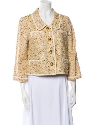 Pre-owned Kate Spade Tweed Pattern Evening Jacket In Multi