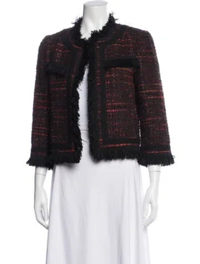 Pre-owned Kate Spade Tweed Pattern Evening Jacket In Multi