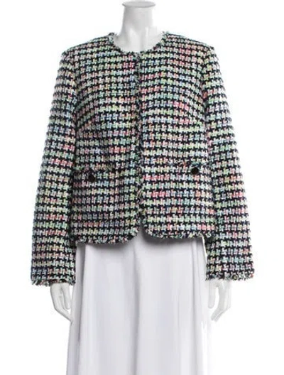 Pre-owned Kate Spade Tweed Pattern Jacket In Multi