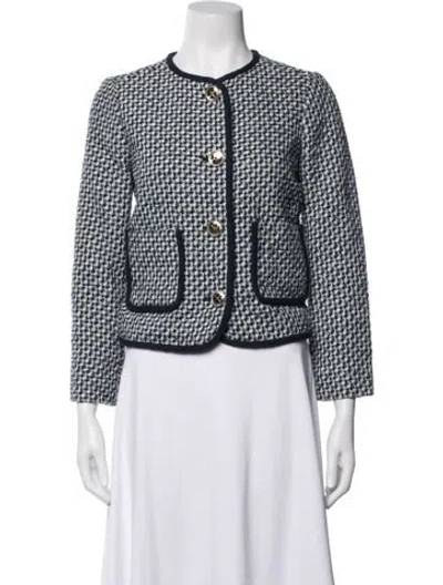Pre-owned Kate Spade Tweed Pattern Jacket In Multicolor