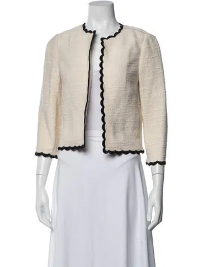 Pre-owned Kate Spade Tweed Pattern Jacket W/ Tags In Black/neutrals