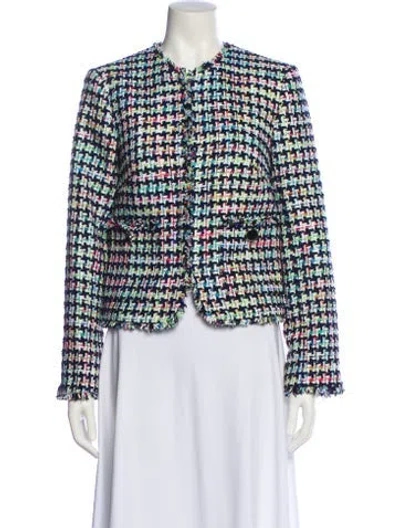 Pre-owned Kate Spade Tweed Pattern Jacket W/ Tags In Multi