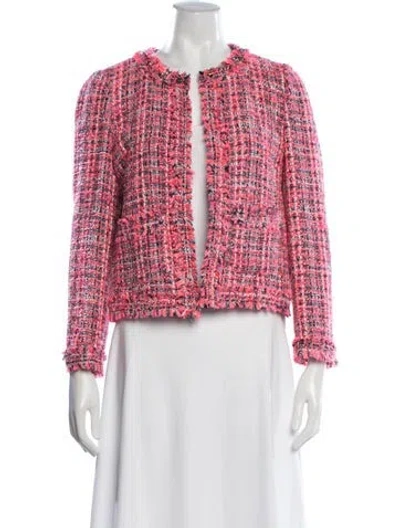 Pre-owned Kate Spade Tweed Pattern Jacket W/ Tags In Pink