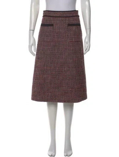 Pre-owned Kate Spade Tweed Pattern Midi Length Skirt