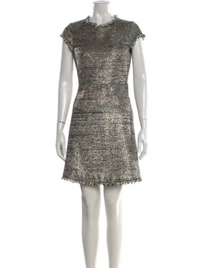 Pre-owned Kate Spade Tweed Pattern Mini Dress