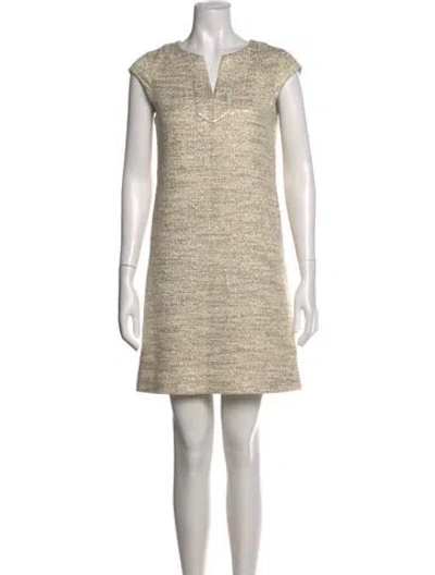 Pre-owned Kate Spade Tweed Pattern Mini Dress
