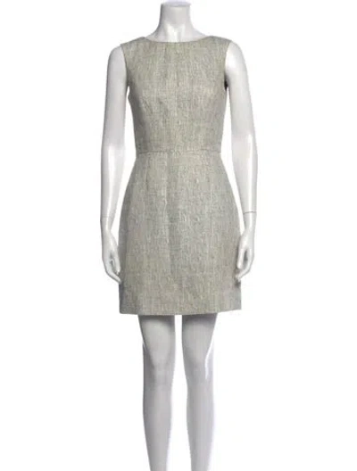 Pre-owned Kate Spade Tweed Pattern Mini Dress In Neutrals