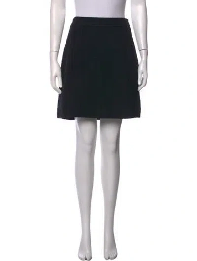 Pre-owned Kate Spade Tweed Pattern Mini Skirt In Black