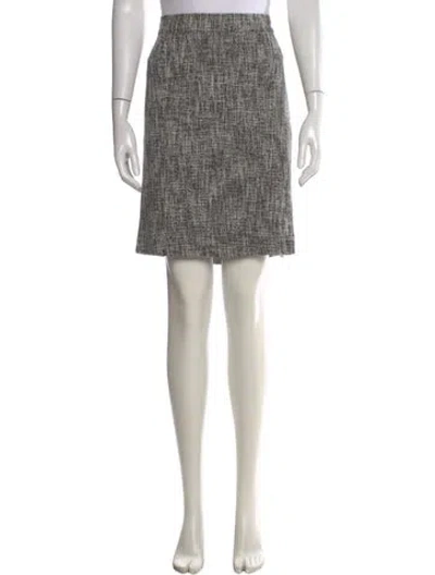 Pre-owned Kate Spade Tweed Pattern Mini Skirt In Gray