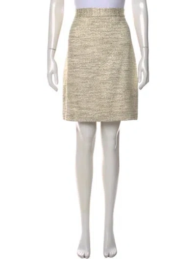Pre-owned Kate Spade Tweed Pattern Mini Skirt In Neutral