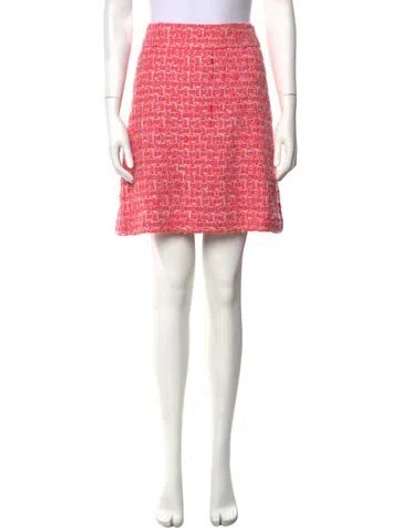 Pre-owned Kate Spade Tweed Pattern Mini Skirt In Pink