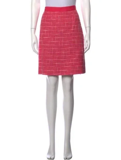 Pre-owned Kate Spade Tweed Pattern Mini Skirt In Pink