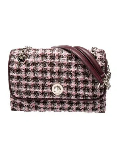 Pre-owned Kate Spade Tweed Shoulder Bag In Pink