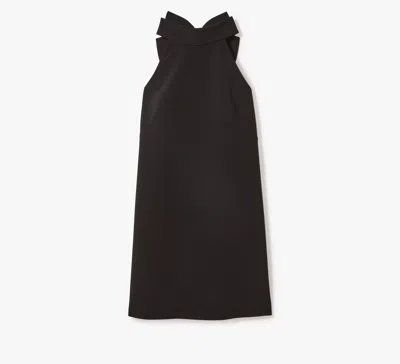 Kate Spade Twill Shift Dress In Black