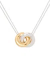 Kate Spade Two-tone Interlock Ring Pendant Necklace, 16" + 3" Extender