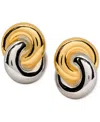 Kate Spade Two-tone Interlock Stud Earrings In Multi