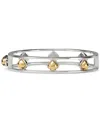 Kate Spade Two-tone Sculpted Spade Cut Out Bangle Bracelet In Multi