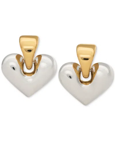 Kate Spade Two-tone Sculpted Spade Drop Earrings In Multi