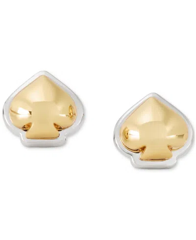Kate Spade Two-tone Sculpted Spade Mini Stud Earrings