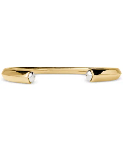 KATE SPADE TWO-TONE SCULPTED SPADE OPEN CUFF BRACELET