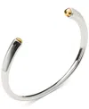 Kate Spade Two-tone Sculpted Spade Open Cuff Bracelet In Multi