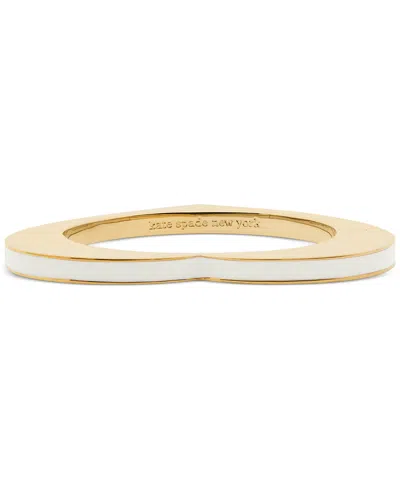 Kate Spade Two-tone Heart Bangle In Gold