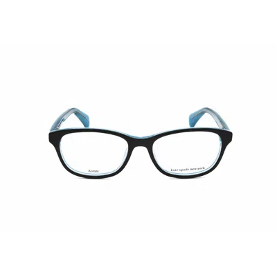 Kate Spade Unisex Black Rectangular Eyeglass Frames Emmi In Blue