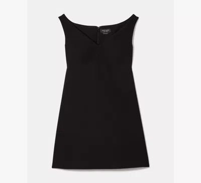 Kate Spade V-neck Mini Dress In Black