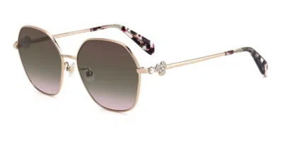 Kate Spade Vandra 2/f/s Vestibilità Orientale Au2/bc Occhiali Da Sole Oro Per Donna In Multi