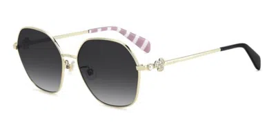 Kate Spade Vandra 2/f/s Asian Fit Rhl/9o Women's Sunglasses Gold Size 57 In Pink