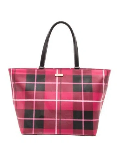 Pre-owned Kate Spade Vegetarian Leather Tote In Pink