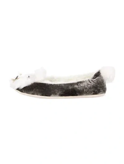 Pre-owned Kate Spade Velvet Ballet Flats In Multicolor