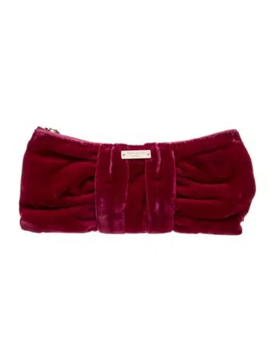 Pre-owned Kate Spade Velvet Clutch In Pink