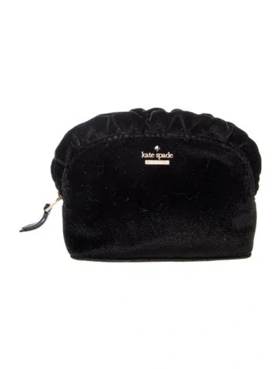 Pre-owned Kate Spade Velvet Crossbody Bag In Black