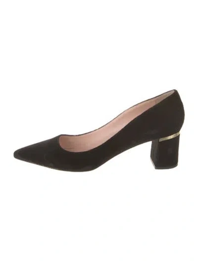 Pre-owned Kate Spade Velvet Pumps In Black