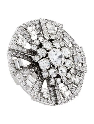 Pre-owned Kate Spade Vintage Crystal Cocktail Ring In Multi