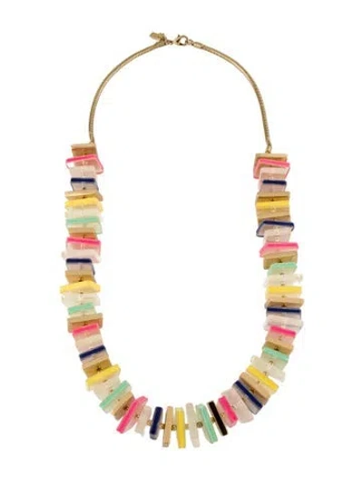 Pre-owned Kate Spade Vintage Resin Bead Necklace, 28.25" In Blue