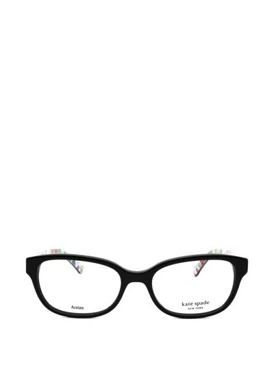 Kate Spade Violette Oval-frame Glasses In Black