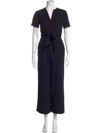 Pre-owned Kate Spade V-neck Jumpsuit In Black