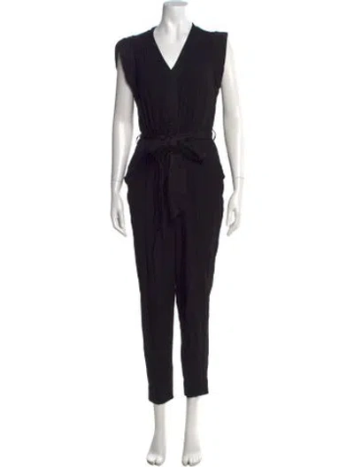 Pre-owned Kate Spade V-neck Jumpsuit In Black