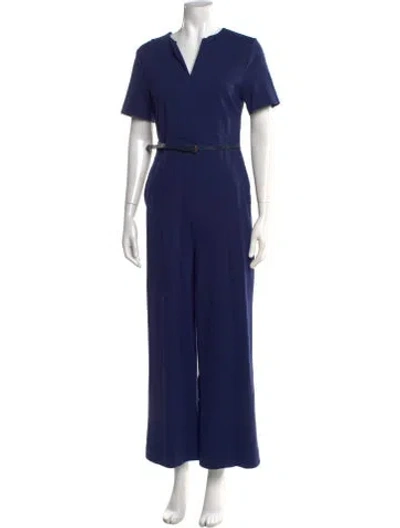 Pre-owned Kate Spade V-neck Jumpsuit In Blue