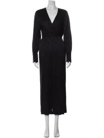 Pre-owned Kate Spade V-neck Jumpsuit W/ Tags In Black