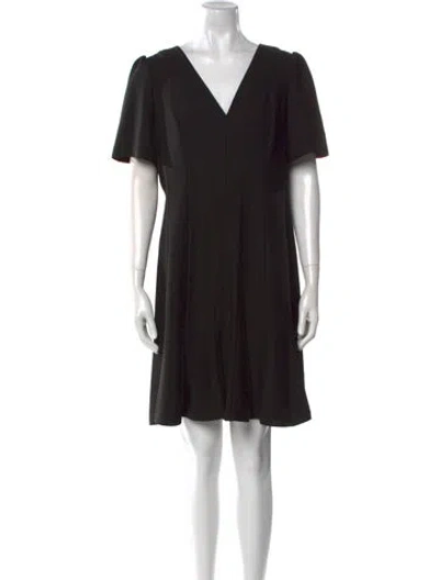 Pre-owned Kate Spade V-neck Knee-length Dress In Black
