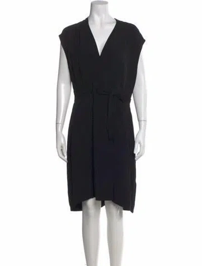 Pre-owned Kate Spade V-neck Knee-length Dress In Black