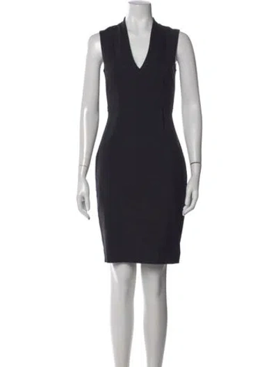 Pre-owned Kate Spade V-neck Knee-length Dress In Black