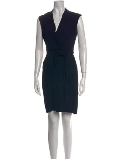 Pre-owned Kate Spade V-neck Knee-length Dress In Black