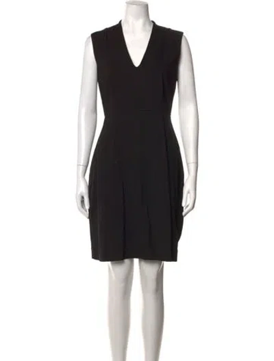 Pre-owned Kate Spade V-neck Knee-length Dress In Black