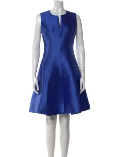 Pre-owned Kate Spade V-neck Knee-length Dress In Blue