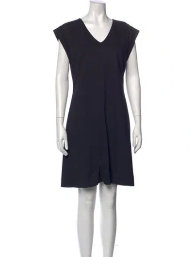 Pre-owned Kate Spade V-neck Knee-length Dress In Blue