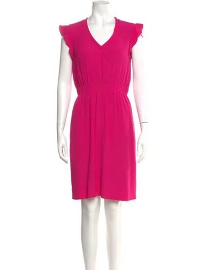 Pre-owned Kate Spade V-neck Knee-length Dress In Pink